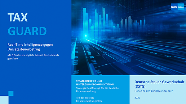 Cover des Konzepts gegen Umsatzssteuerbetrug TAX GUARD zum Download